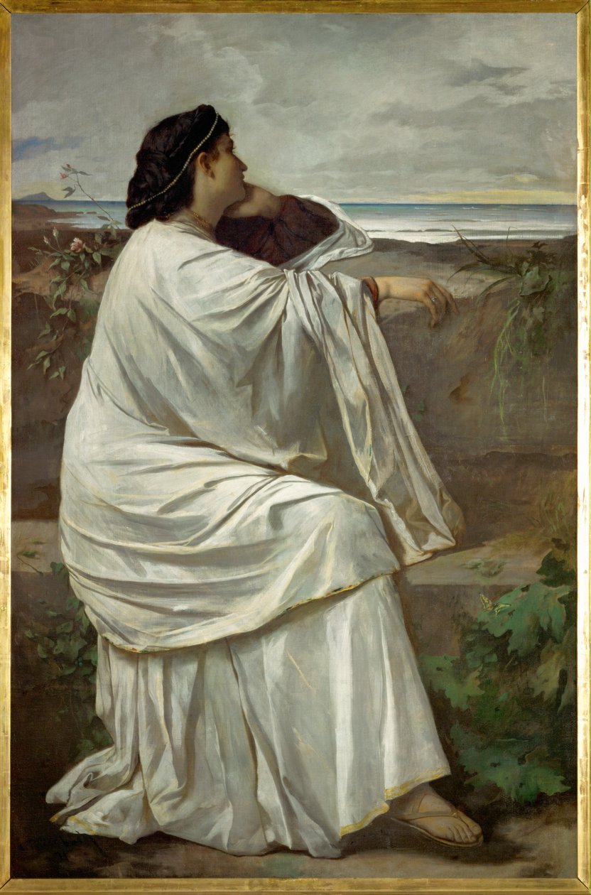 Ifigenia, la modella romana preferita da Feuerbach " Nana " (olio su tela) da Anselm Feuerbach