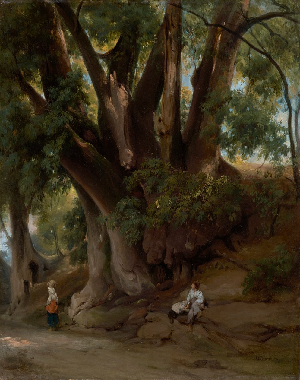 Paesaggio boschivo italiano (strada nei pressi di Albano) da Anselm Feuerbach