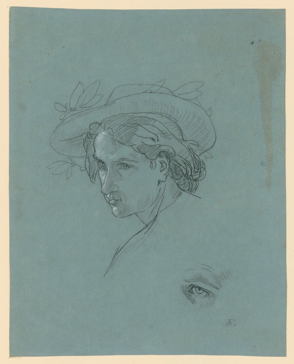 Testa di giovane con cappello da Anselm Feuerbach