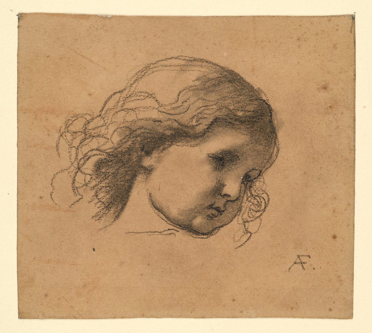 Capelli ricci di un bambino da Anselm Feuerbach