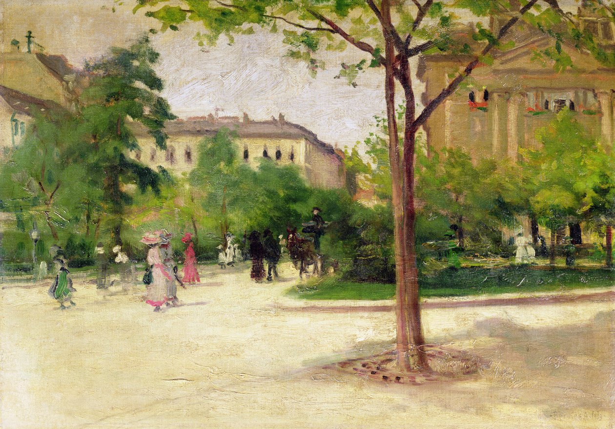 Scena di strada a Budapest, 1913 da Antal Berkes