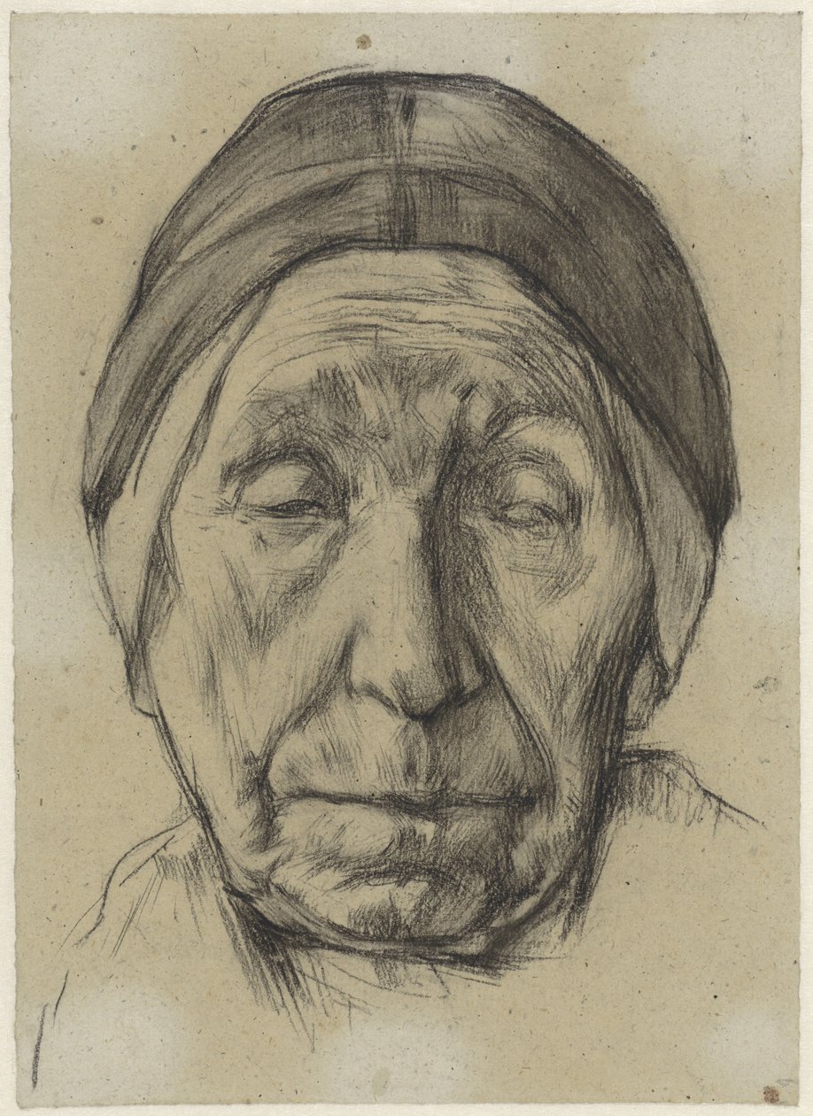 Testa di Jantien Klinker, di fronte da Anthon Gerhard Alexander van Rappard