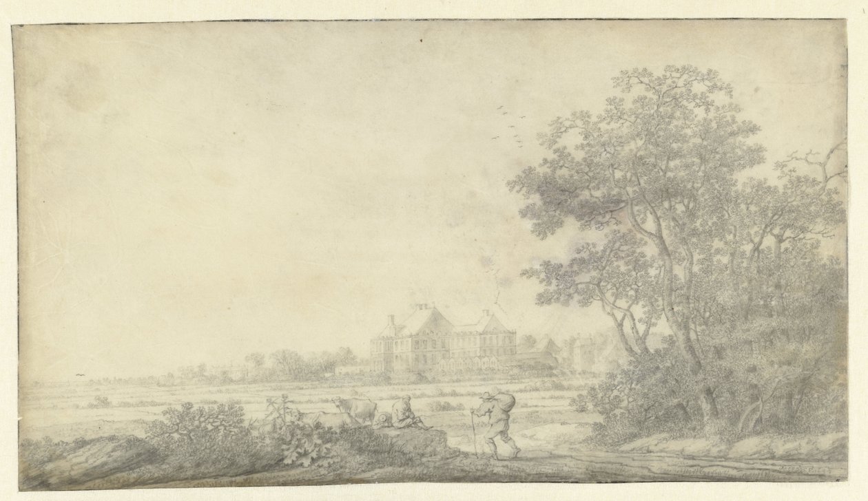 Veduta di Huis ter Nieuburch, Rijswijk, vista da est da Anthonie Jansz. van der Croos
