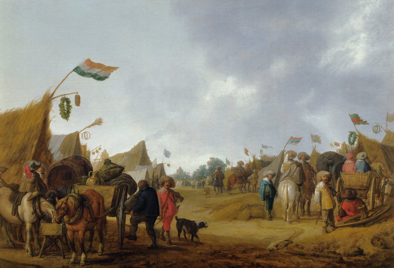 Un accampamento militare, 1634 da Anthonie Palamedesz