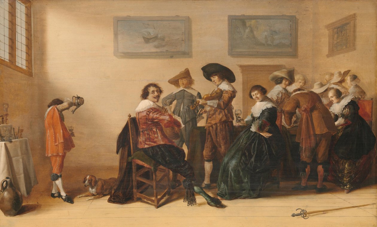 Compagnia allegra in una stanza, 1633 da Anthonie Palamedesz