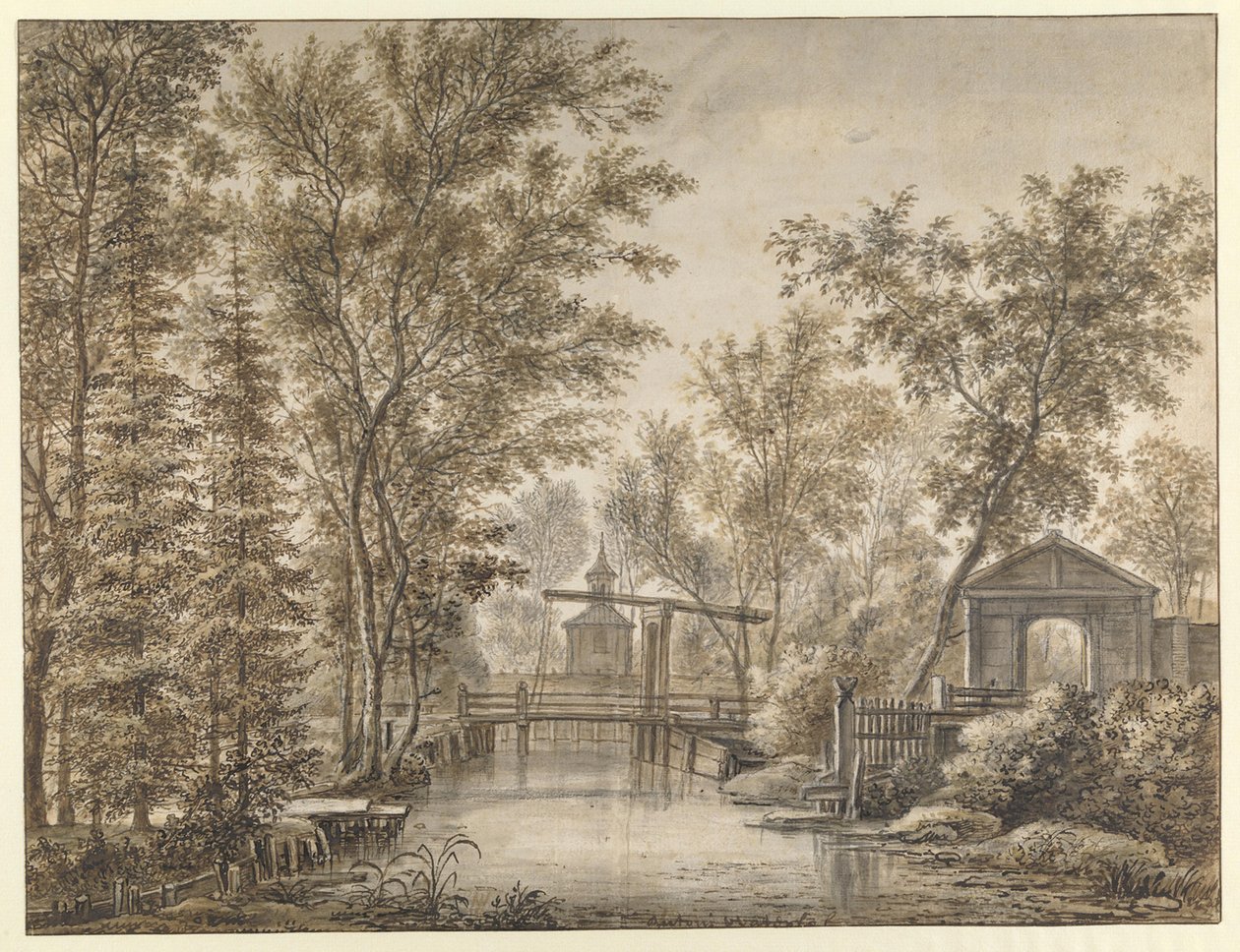 Il ponte levatoio presso Spruytenburg da Anthonie Waterloo