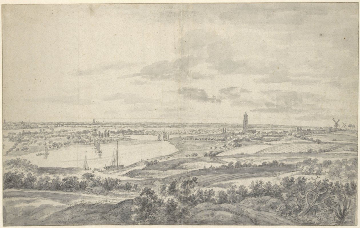 Veduta di Rhenen da Anthonie Waterloo