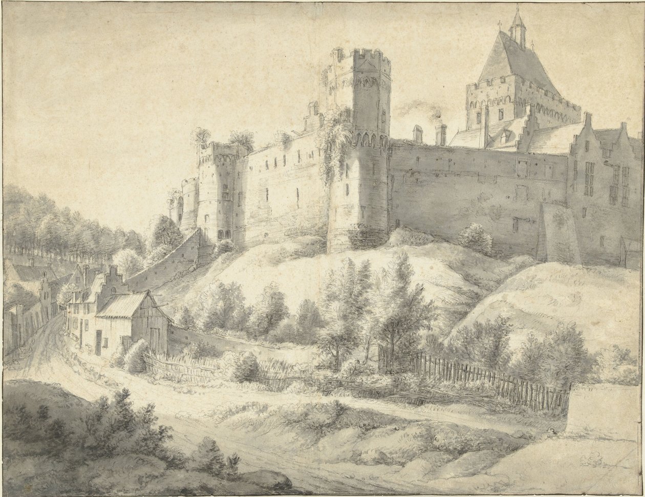 Veduta del Valkhof a Nimega da Anthonie Waterloo