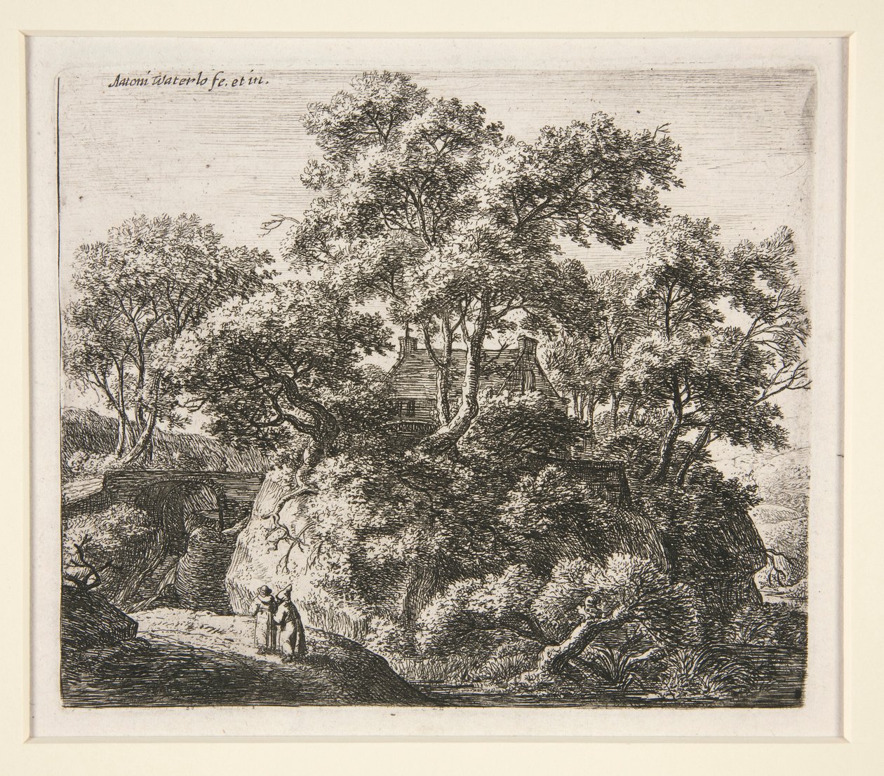 Paesaggio con due eremiti da Anthonie Waterloo
