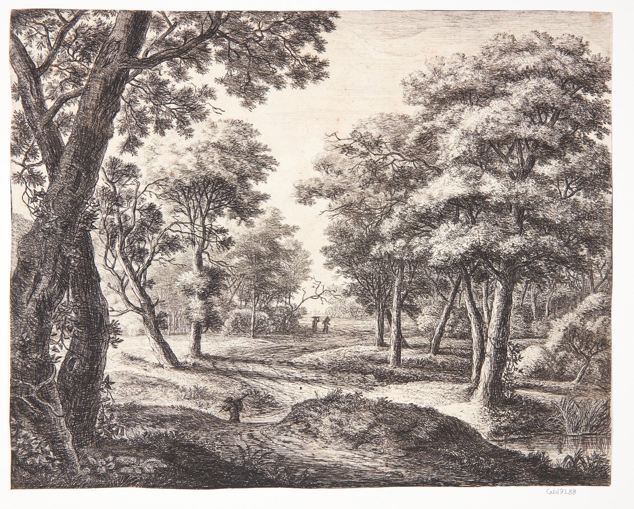 Strada nel bosco da Anthonie Waterloo