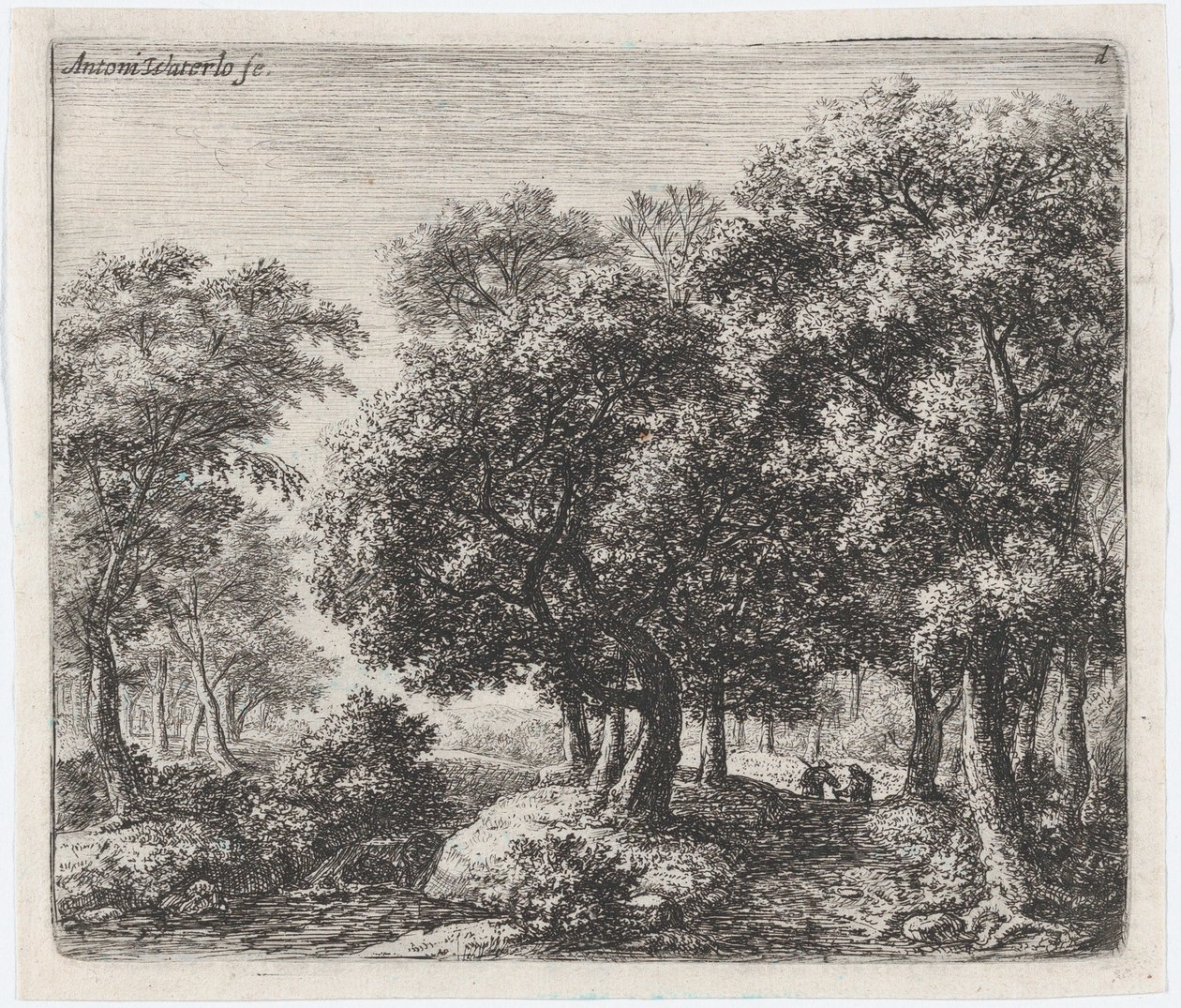 Il viale della foresta, XVII secolo da Anthonie Waterloo