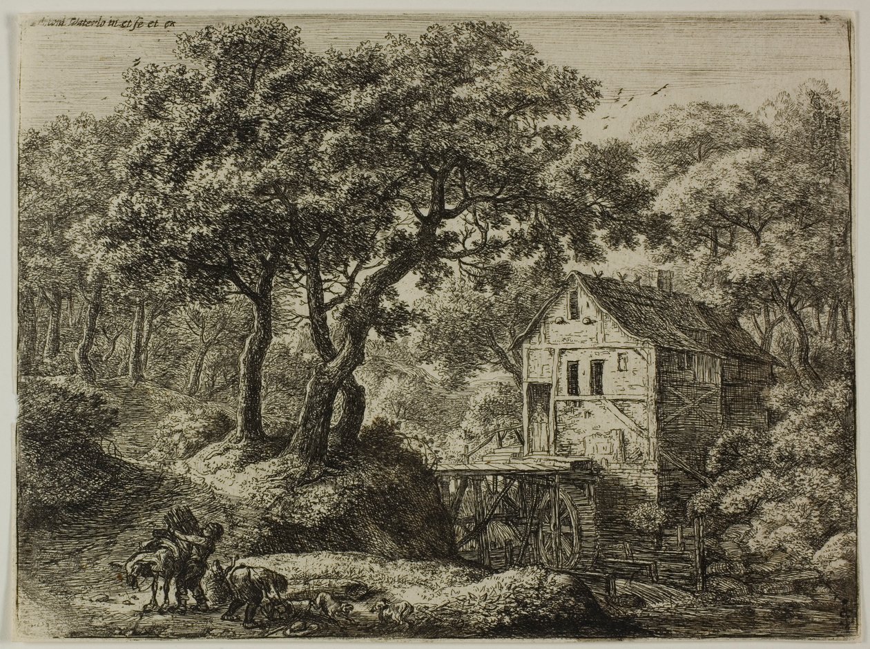 Il mulino nel bosco da Anthonie Waterloo