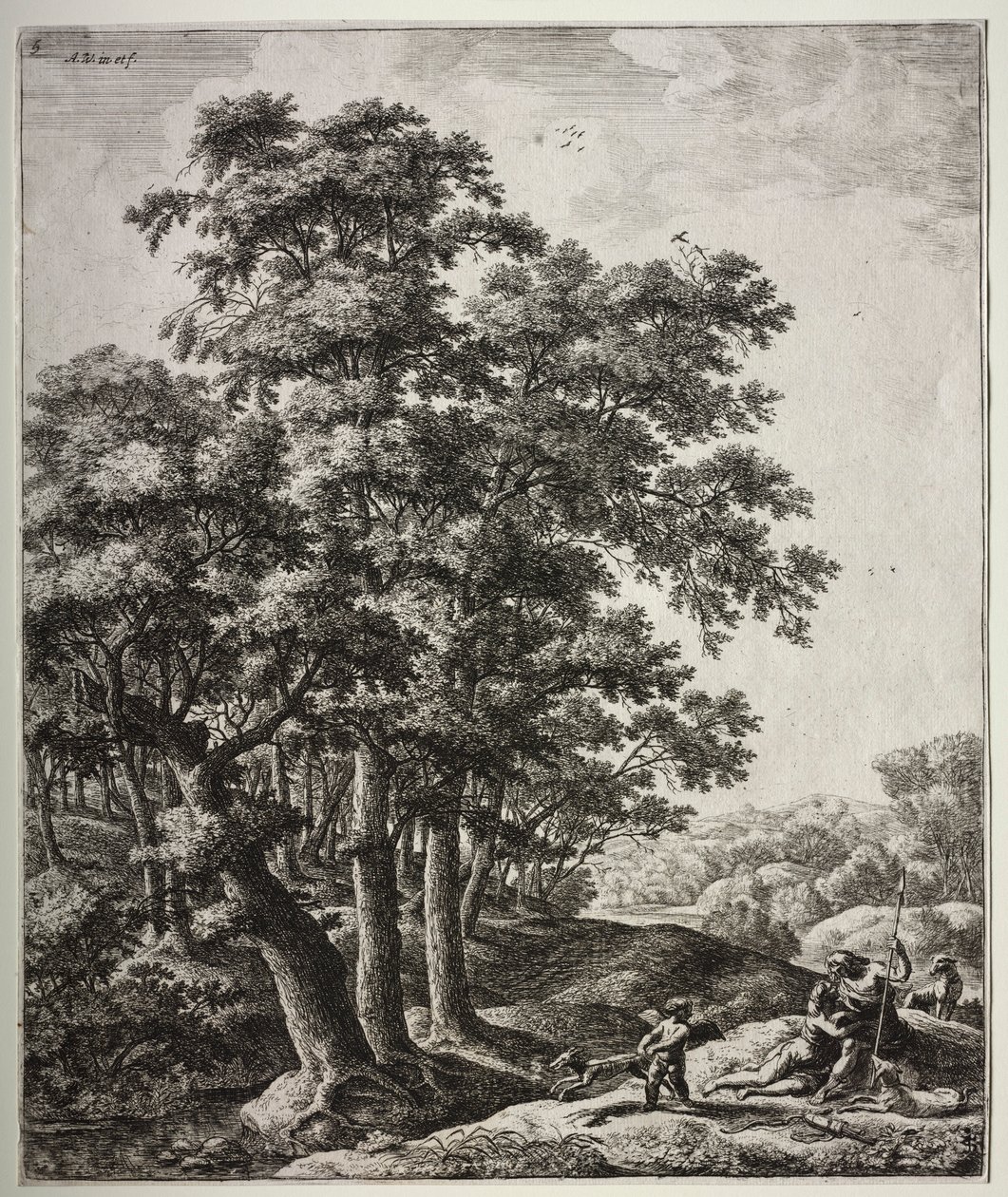 Venere e Adone da Anthonie Waterloo