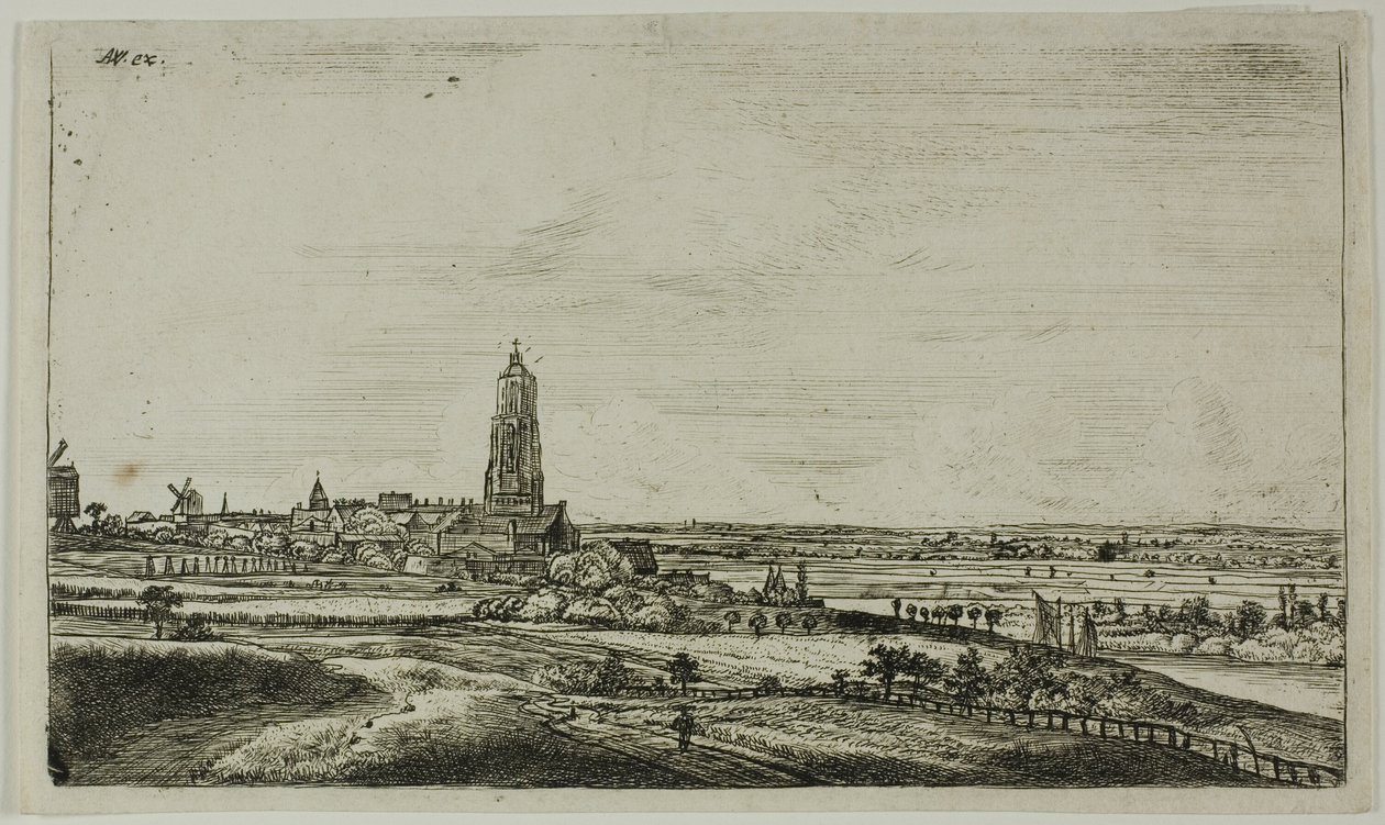 Veduta di una città olandese (Rhenan) da Anthonie Waterloo