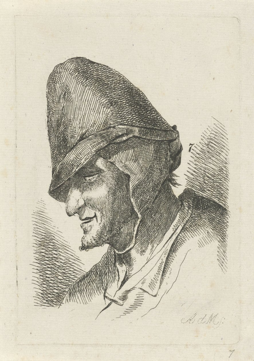 Uomo con cappello alto da Anthonie Willem Hendrik Nolthenius de Man