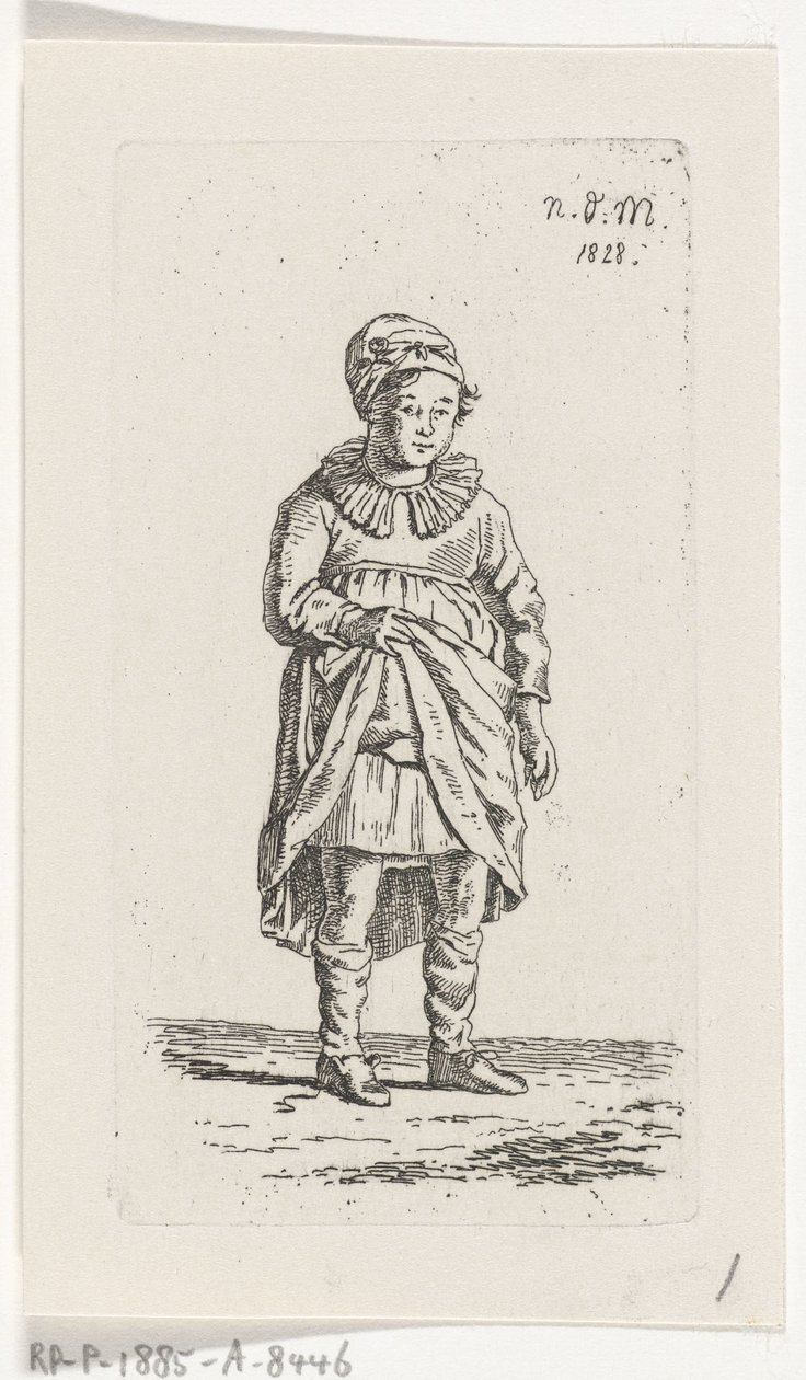 Ragazza che solleva la gonna da Anthonie Willem Hendrik Nolthenius de Man