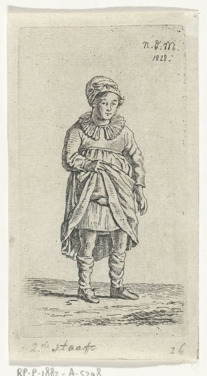 Ragazza che solleva la gonna da Anthonie Willem Hendrik Nolthenius de Man
