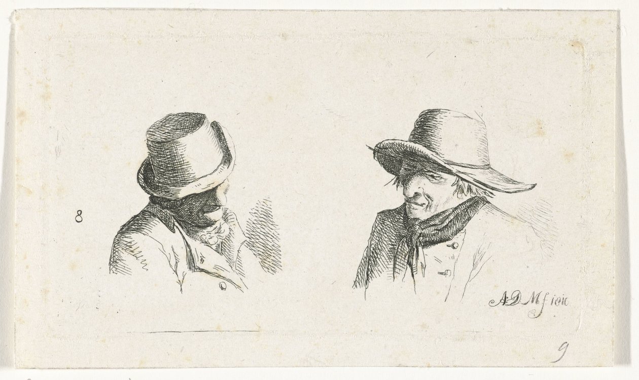 Due uomini con cappelli da Anthonie Willem Hendrik Nolthenius de Man