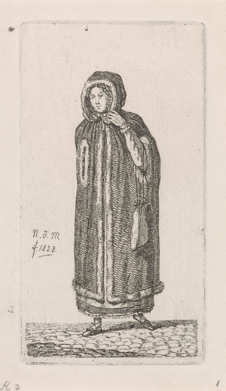Donna con mantello da Anthonie Willem Hendrik Nolthenius de Man