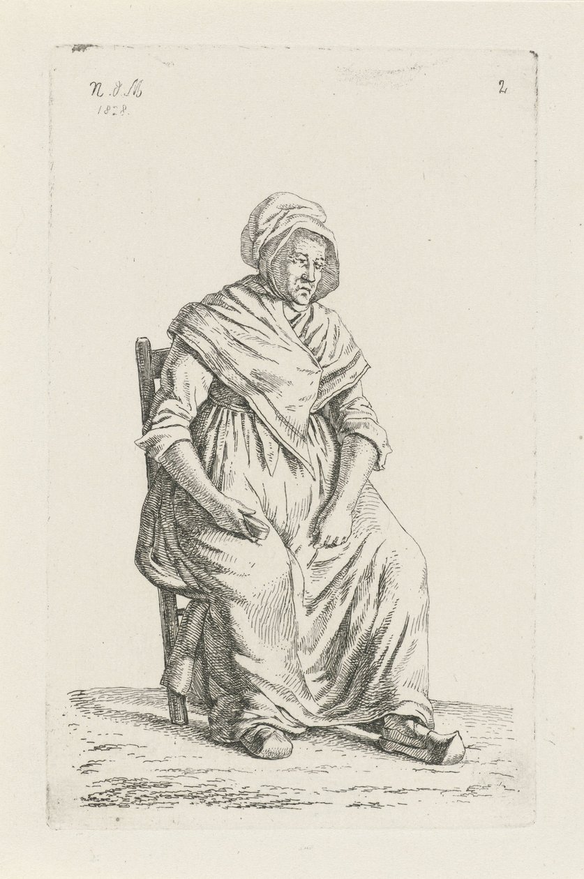 Contadina seduta dalla Vallonia da Anthonie Willem Hendrik Nolthenius de Man