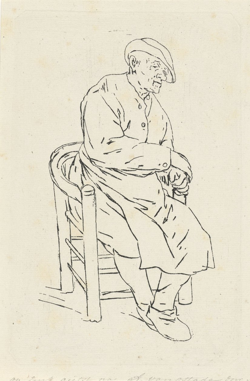 Uomo seduto in una poltrona da Anthonie Willem Hendrik Nolthenius de Man