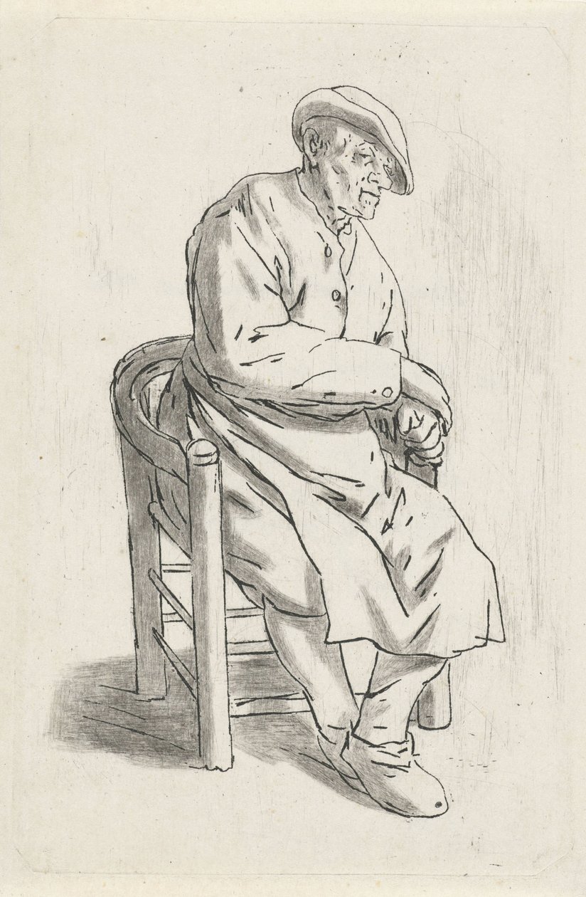 Uomo seduto in una poltrona da Anthonie Willem Hendrik Nolthenius de Man