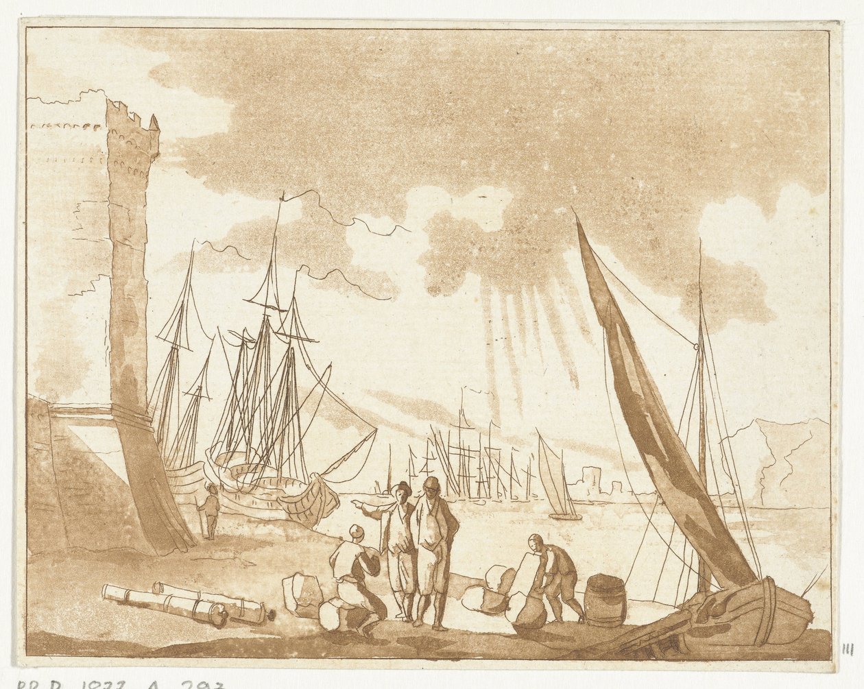 Veduta del porto da Anthonie van den Bos