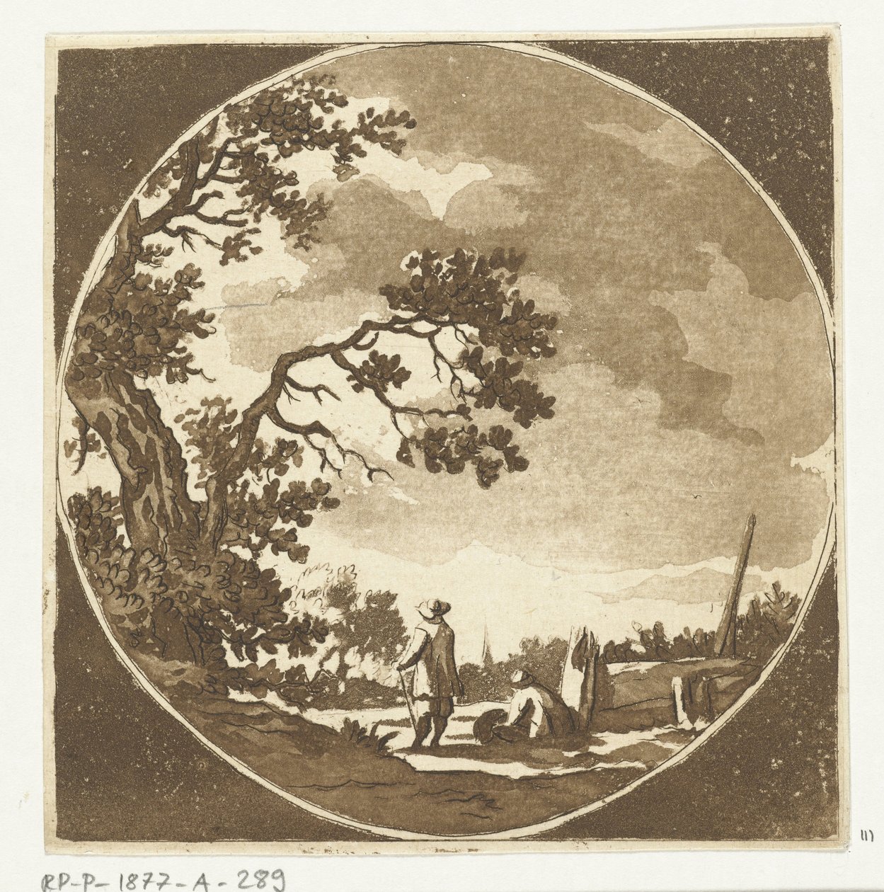 Paesaggio con due passeggiatori da Anthonie van den Bos