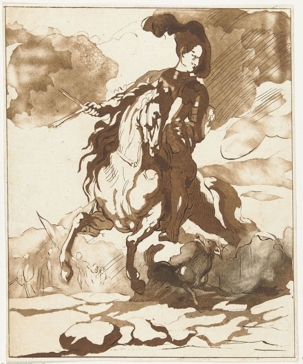 Cavaliere con cane da Anthonie van den Bos