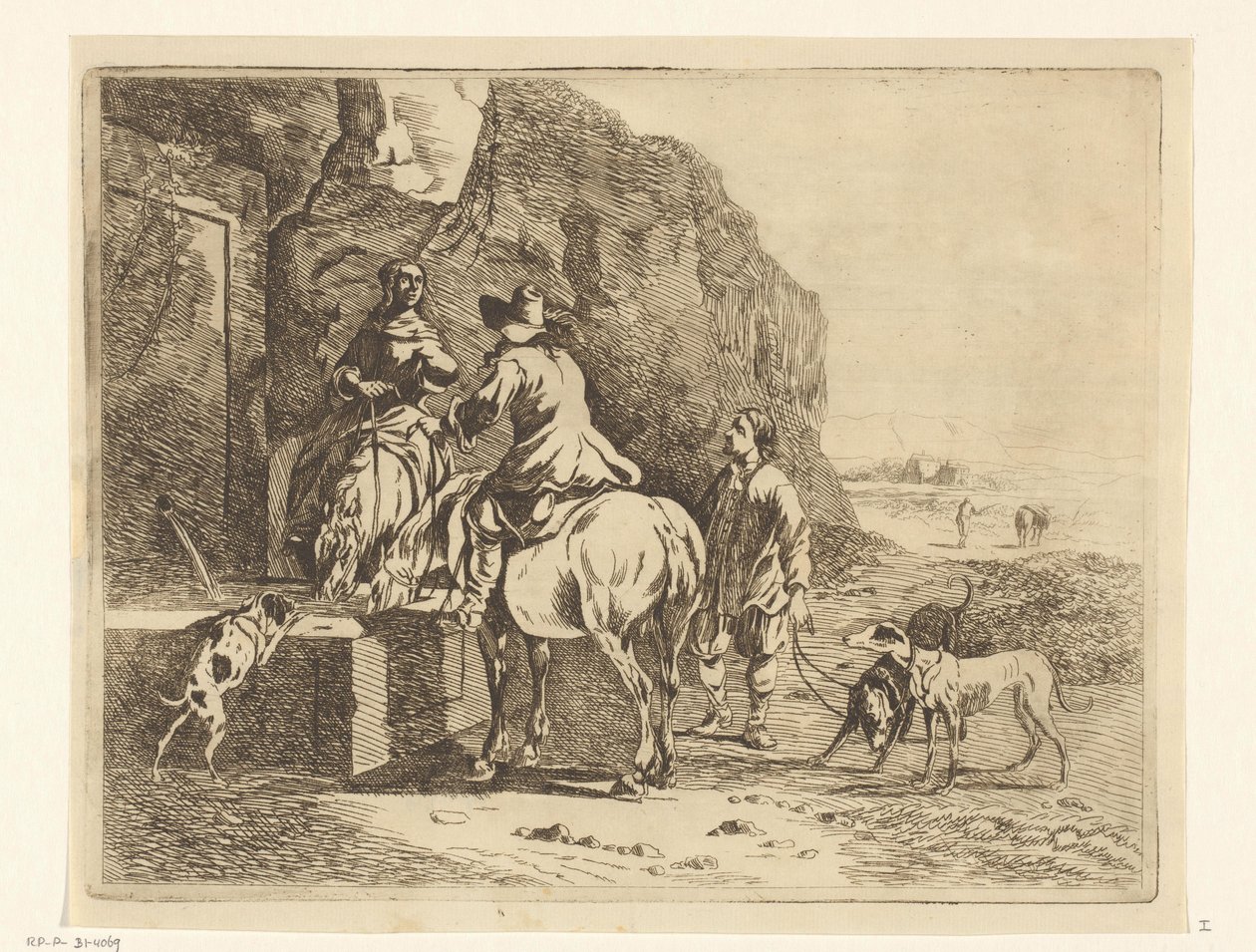 Cavalieri presso un abbeveratoio da Anthonie van den Bos