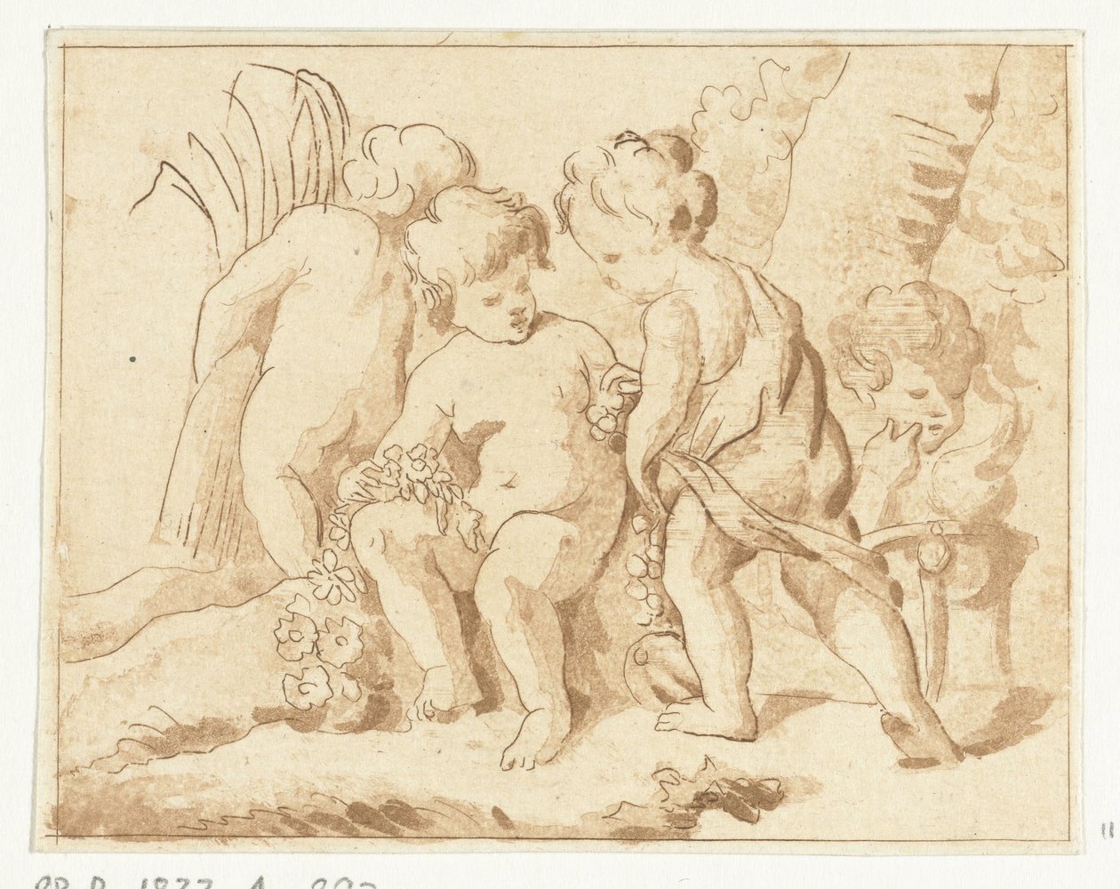 Quattro stagioni rappresentate da quattro bambini da Anthonie van den Bos