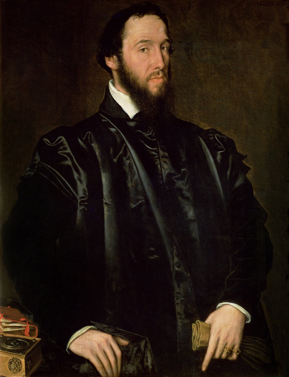 Ritratto di Anton Perrenot de Granvelle (1517-86), Ministro di Stato di Carlo V e Filippo II di Spagna, che divenne Viceré spagnolo a Napoli nel 1571, 1549 da Anthonis van Dashorst Mor