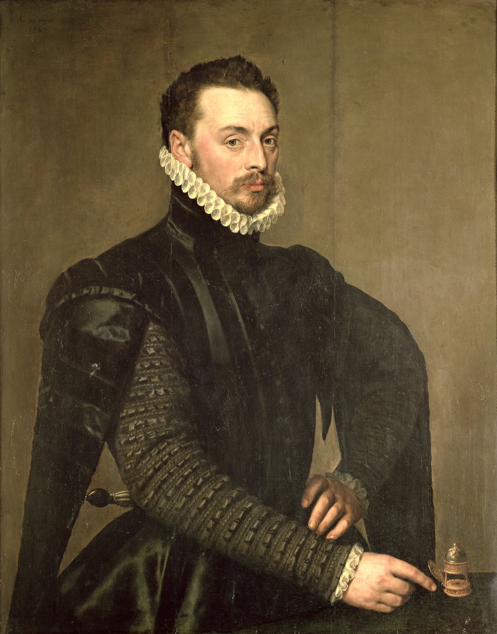 Ritratto di un uomo del seguito del cardinale Granvelle da Anthonis van Dashorst Mor