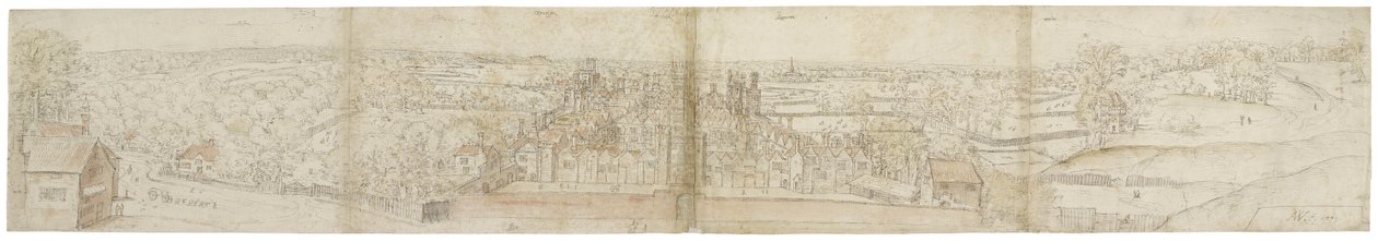 Palazzo di Oatlands dal Sud, c.1544 da Anthonis van den Wyngaerde