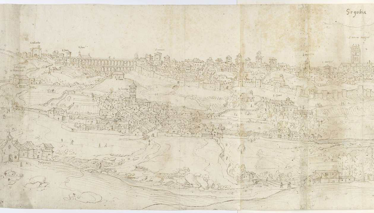 Vista Panoramica di Segovia da Est da Anthonis van den Wyngaerde