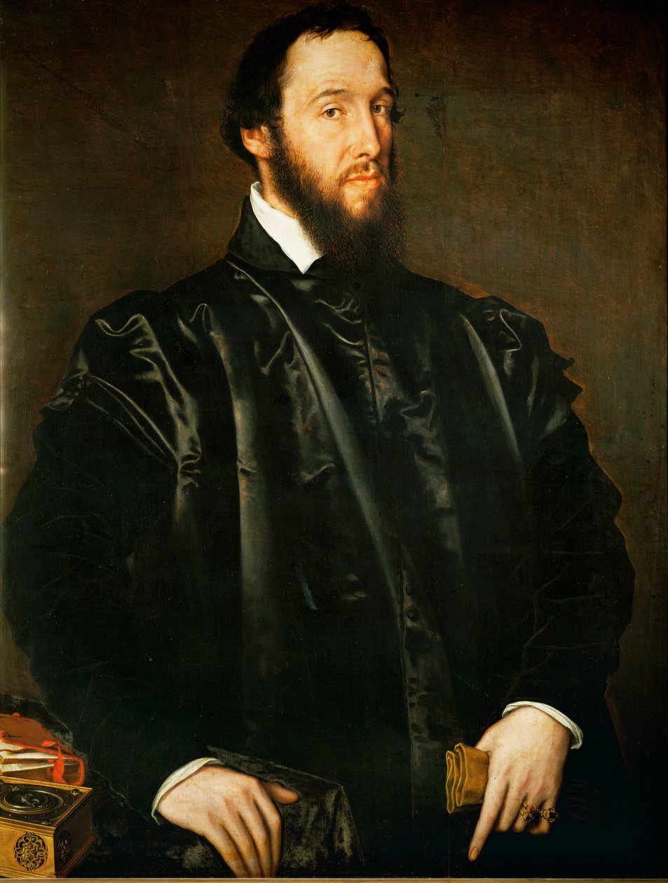 Antoine Perrenot de Granvella, cardinale, primo ministro di Margherita di Parma, governatore dei Paesi Bassi... (olio su legno di quercia) da Anthonis van Dashorst (c.1519-1576/77) Mor
