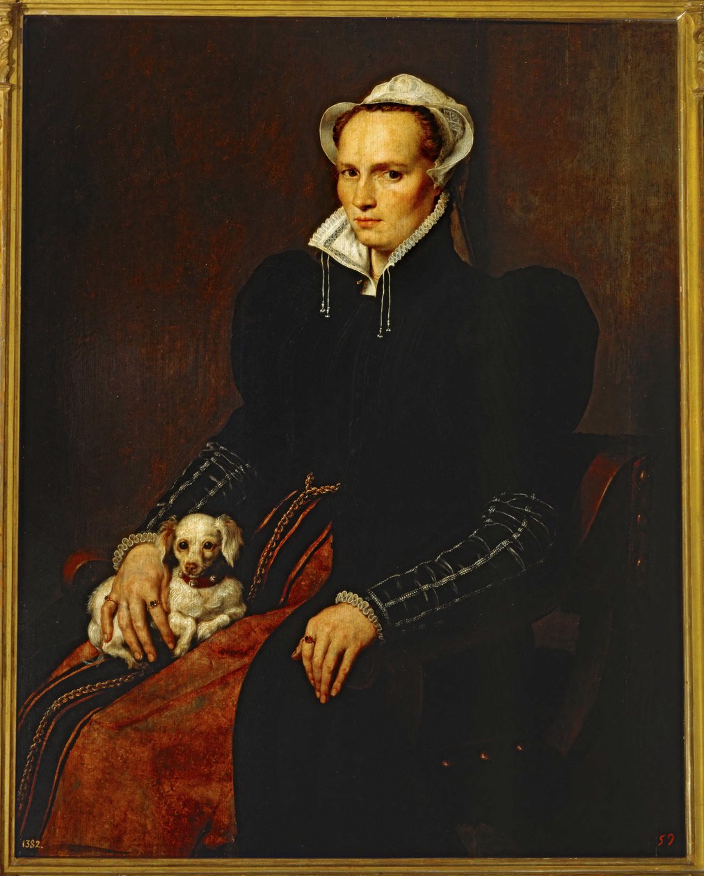 Ritratto di donna sposata ... (dipinto su tela) da Anthonis van Dashorst (c.1519-1576/77) Mor
