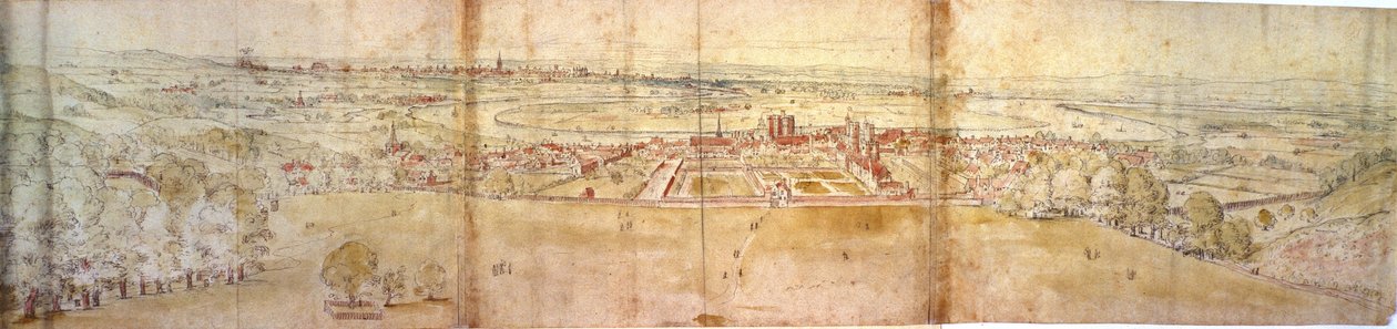 Palazzo di Greenwich e Londra da Greenwich Hill, c.1544 da Anthonis van den Wyngaerde