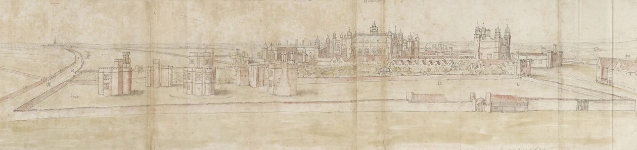 Palazzo di Hampton Court dal Nord da Anthonis van den Wyngaerde