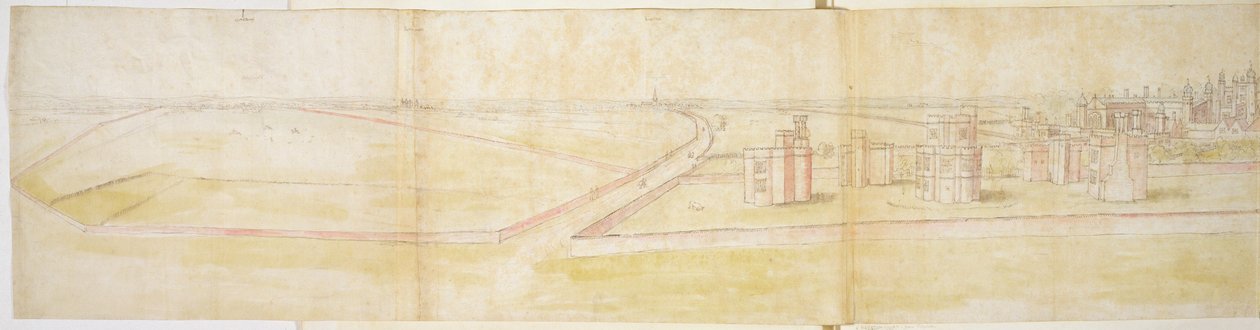 Palazzo di Hampton Court dal Nord, c.1544 da Anthonis van den Wyngaerde