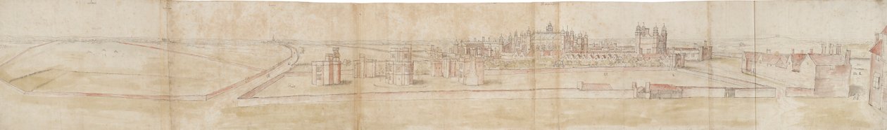 Palazzo di Hampton Court dal Nord, c. 1550-1560 da Anthonis van den Wyngaerde