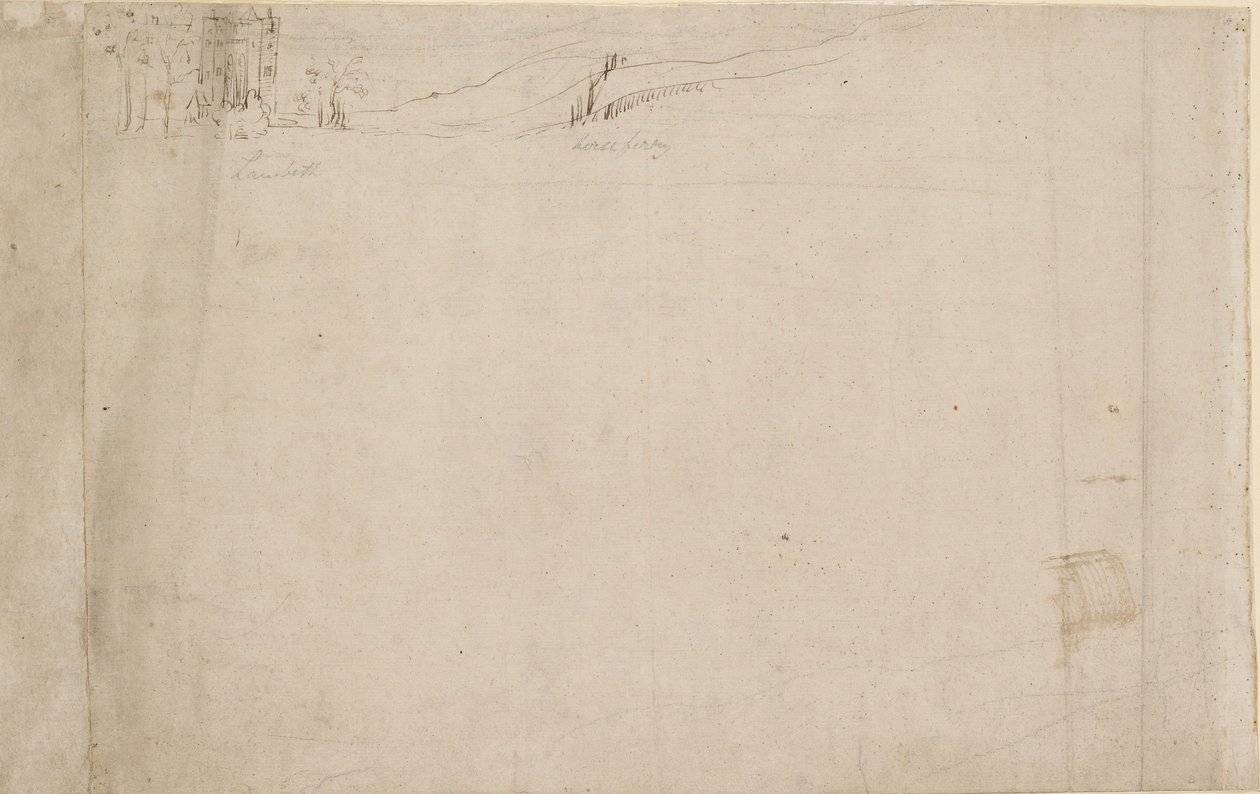 Panorama di Londra visto da Southwark: Lambeth da Anthonis van den Wyngaerde