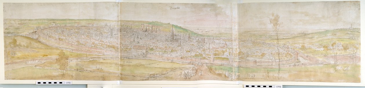Vista panoramica di Bruxelles dal nord da Anthonis van den Wyngaerde