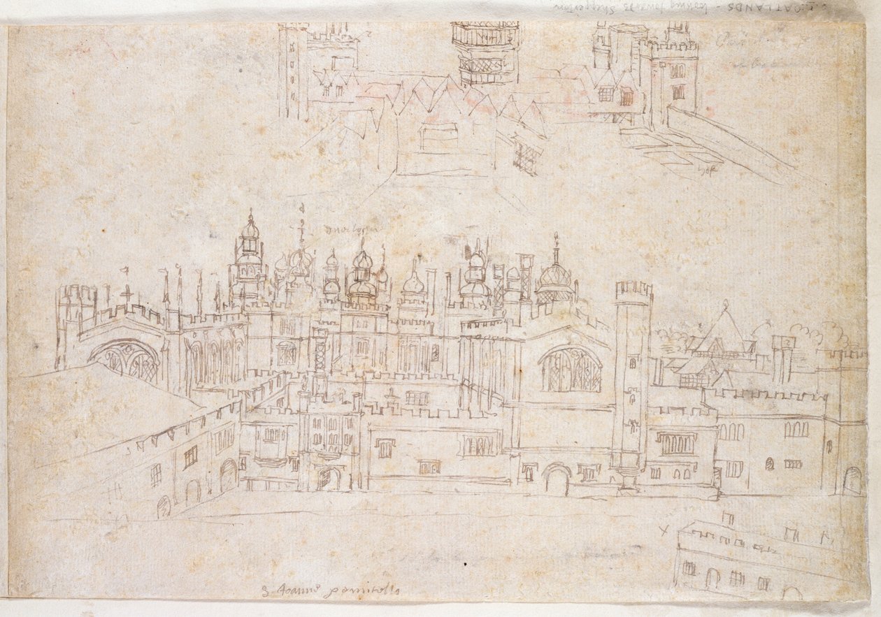 Studi del Palazzo di Oatlands e Hampton Court, c.1544 da Anthonis van den Wyngaerde