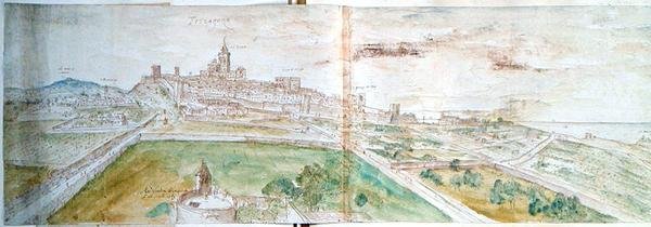 Veduta di Tarragona da Anthonis van den Wyngaerde