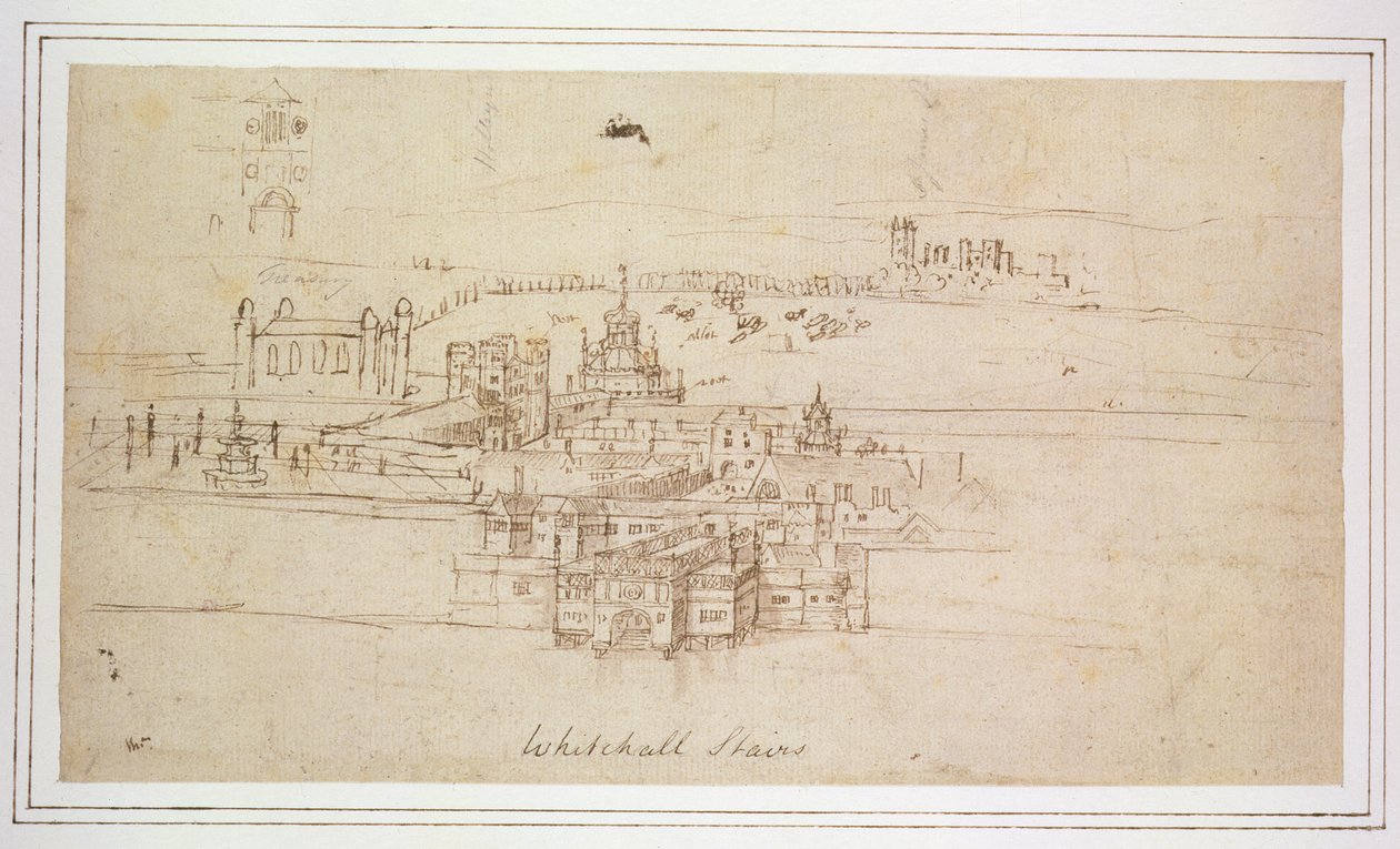 Scale di Whitehall, c.1544 da Anthonis van den Wyngaerde