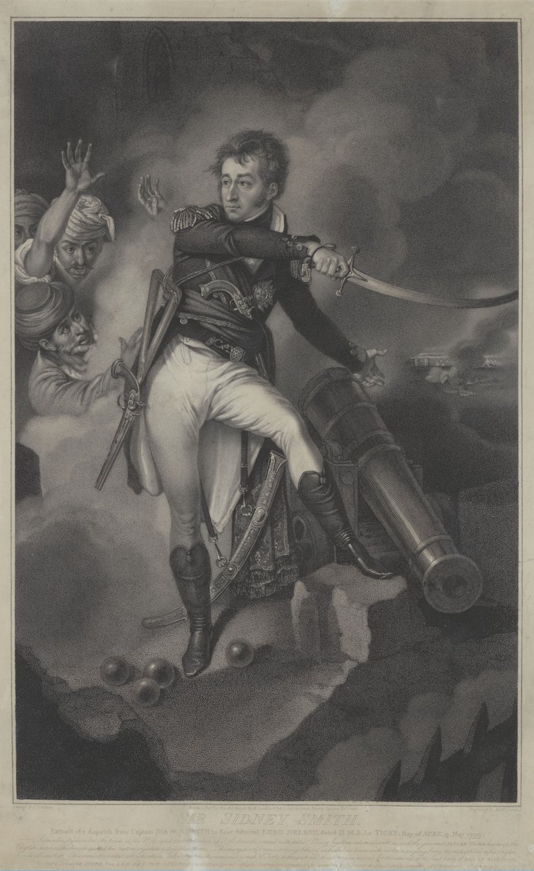 Ritratto di Sir Sidney Smith, ammiraglio britannico, ad Acri (1764-1840) da Anthony Cardon