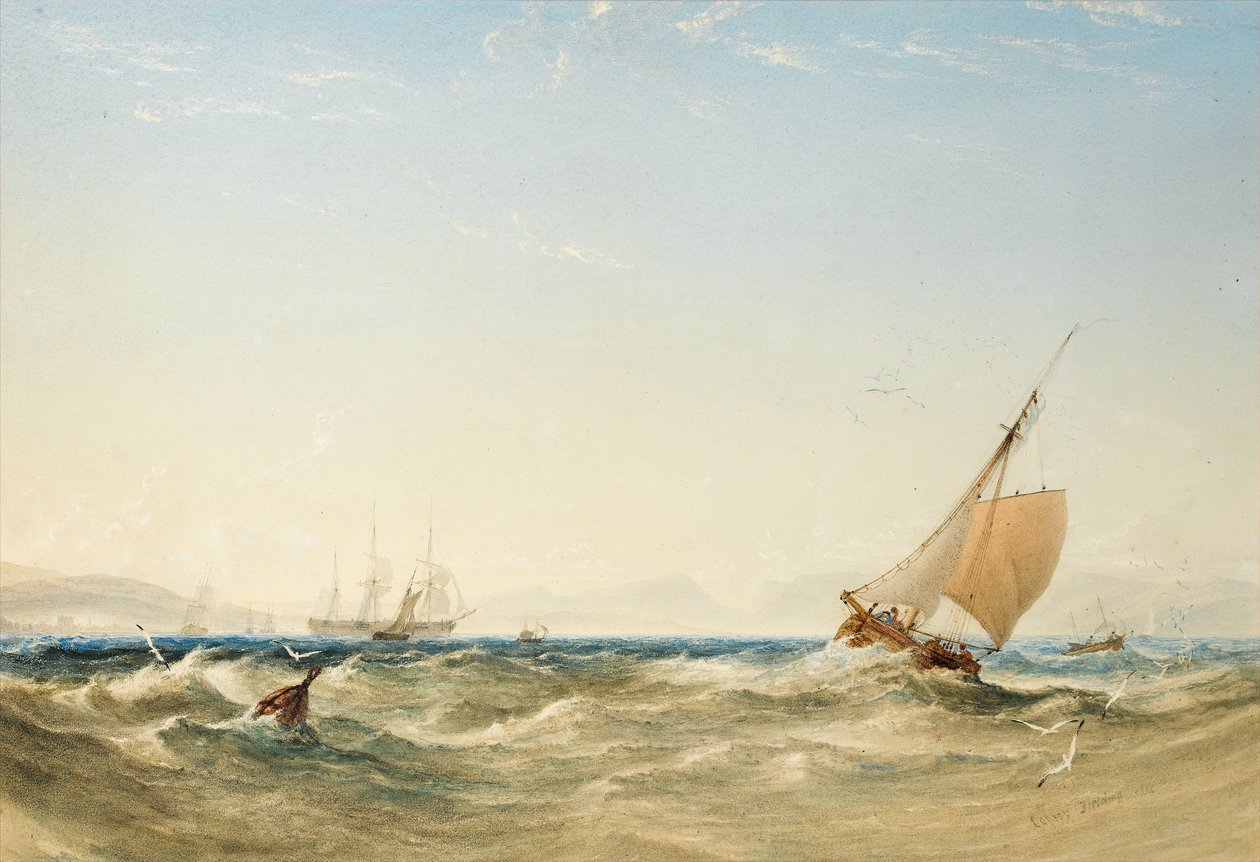 Una brezza fresca al largo della costa della Scozia, 1854 da Anthony Vandyke Copley Fielding