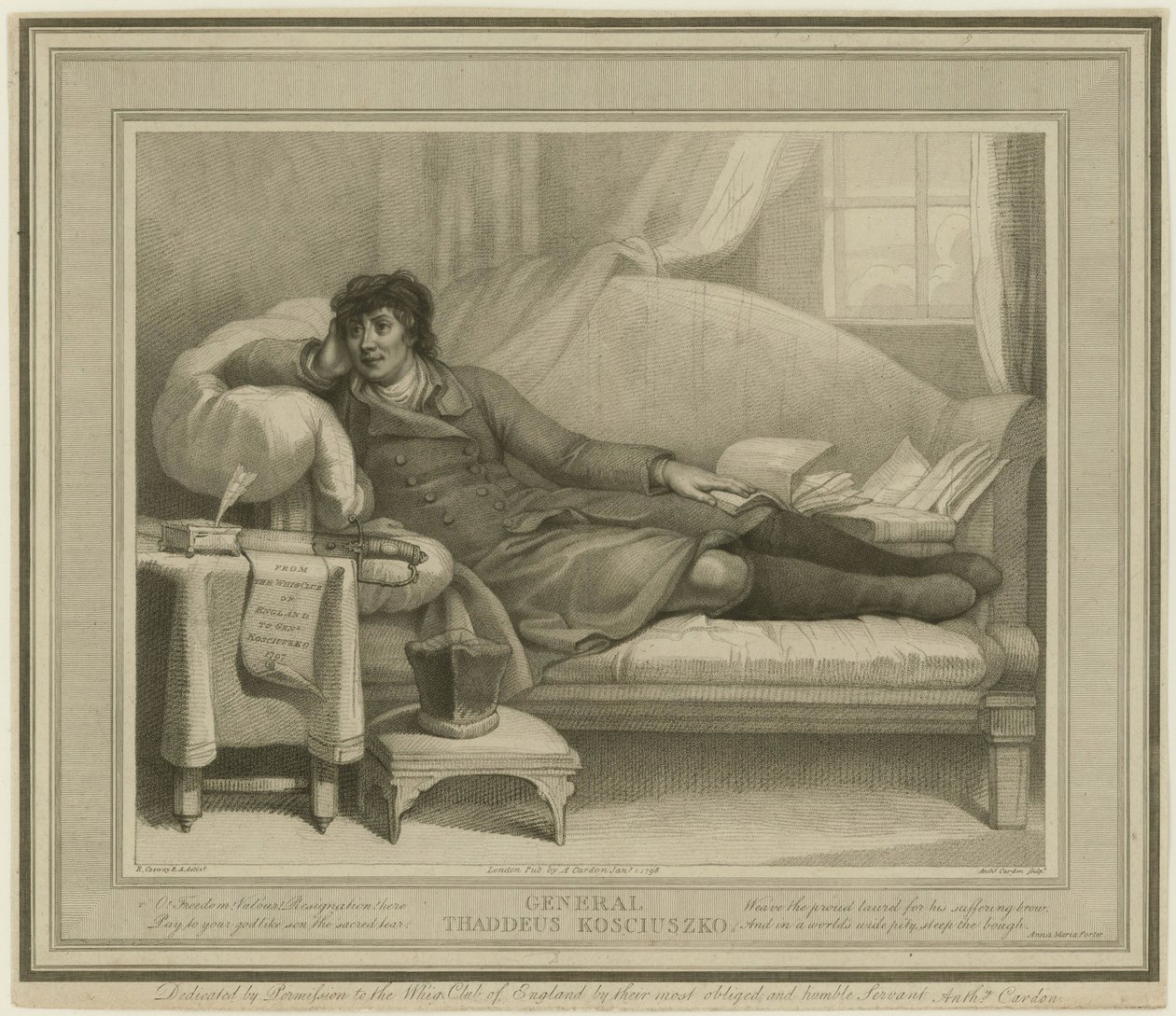 Tadeusz Kosciuszko 1746-1817, 1798 da Anthony Cardon