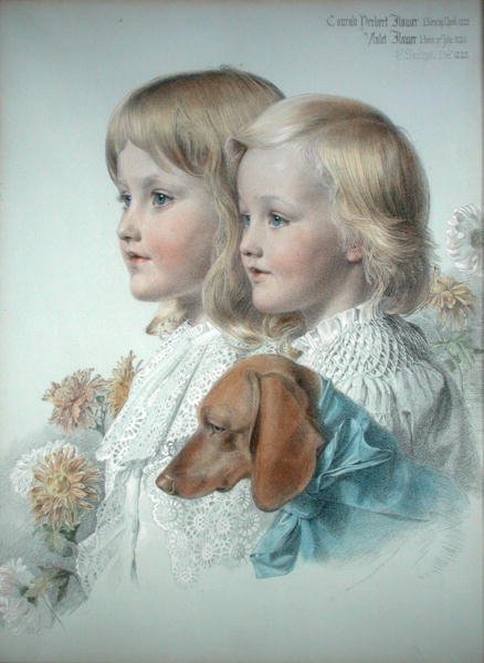 Ritratto di Conrad e Violet Flower da Anthony Frederick Augustus Sandys